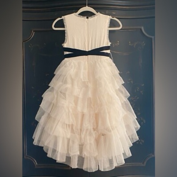 JOYFOLIE Geneva Petticoat Elegant Cream Ivory Ruffled Kids Dress Size 14 - Picture 2 of 8